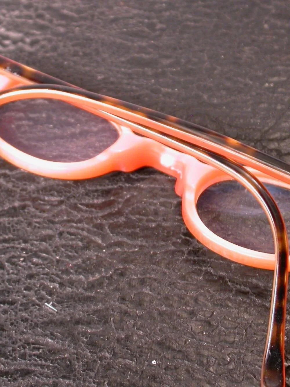 Authentic Anne et Valentin Tortoise Orange Eyeglasses Made in France REPAIR
